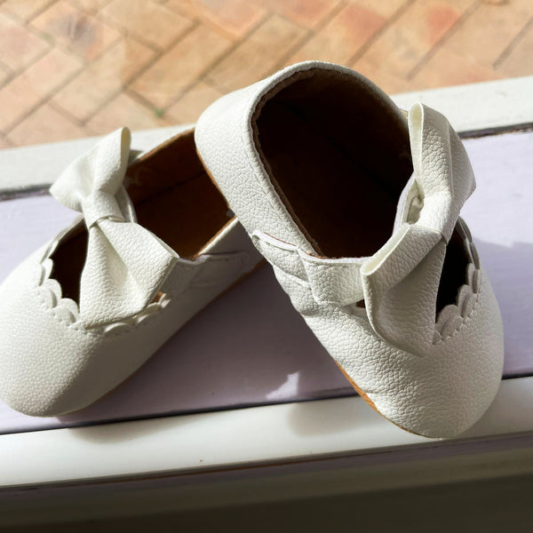 Softshell baby shoes - White