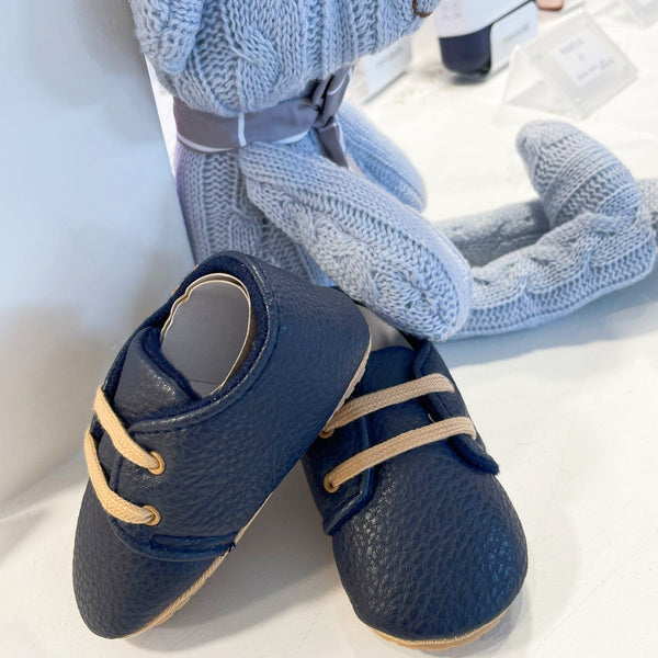 Soft shell baby shoes - Navy
