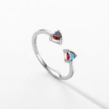 Load image into Gallery viewer, Spectral Heart Adjustable Ring - Sterling Silver
