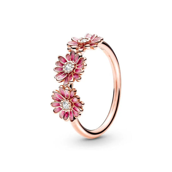 Rose Gold Bloom Ring - Sterling silver