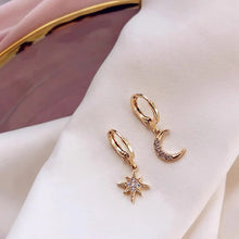 Load image into Gallery viewer, Moon Star Earrings - Gold Plated
