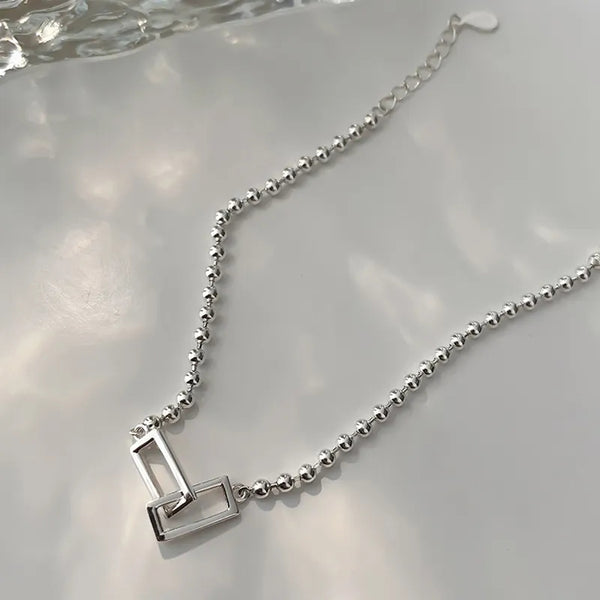 Rectangle Minimalist Bracelet - Sterling silver