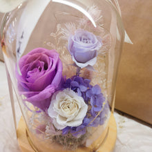 Load image into Gallery viewer, Purple Glass Flower Domes
