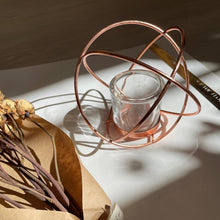 Load image into Gallery viewer, Copper Orbital Tea Light Holder
