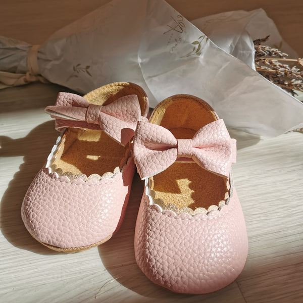 Soft Shell Baby Shoes - Baby pink