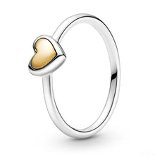 Load image into Gallery viewer, Heart of Gold Ring - Sterling Silver
