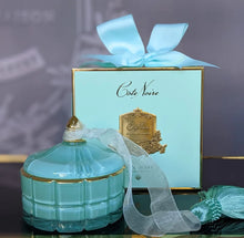 Load image into Gallery viewer, ART DECO CANDLE - TIFFANY BLUE &amp; GOLD - PERSIAN LIME - GML45001
