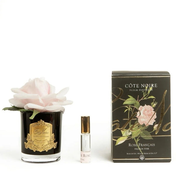 COTE NOIRE PERFUMED NATURAL TOUCH SINGLE ROSE - BLACK - FRENCH PINK - GMRB06