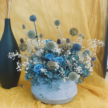 Load image into Gallery viewer, Dusty Blue Rose Arrangement
