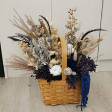 Load image into Gallery viewer, Blue and Cream Dried Basket
