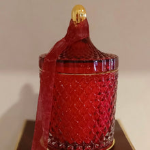 Load image into Gallery viewer, Côte Noire - Grand Red Art Deco Candle- Rose Oud
