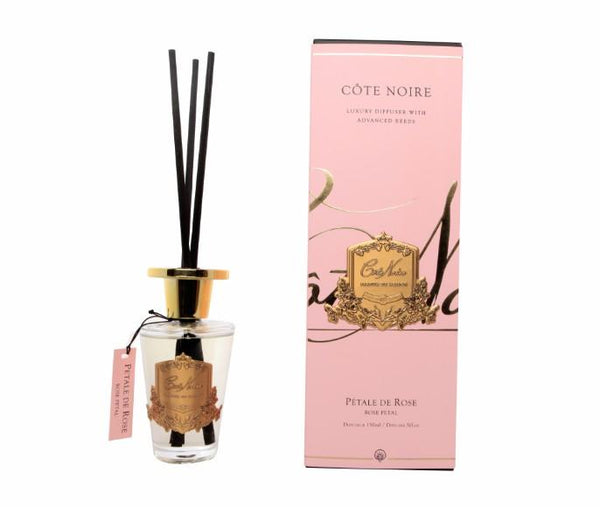CÔTE NOIRE Diffuser Set 150ML - Rose Petal - Golden